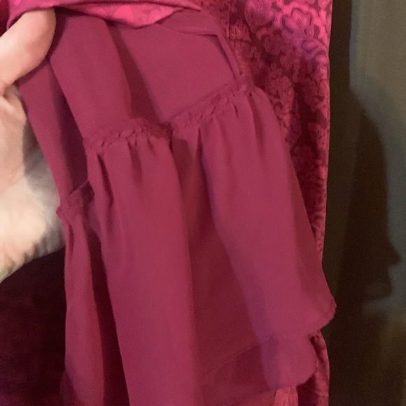 NWOT White House Black Market Beaded Neckline Ruffle Hem Dress - Picture 7 of 9